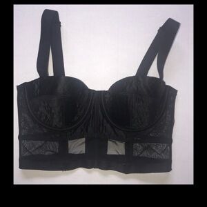 Victoria’s Secret Black Bustier Bra 36D NWOT